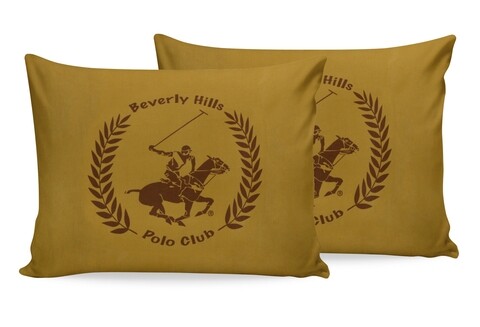 Set 2 fete de perna, Beverly Hills Polo Club, Mustard Brown, 50 x 70 cm, 100% bumbac Beverly Hills Polo Club