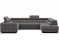 Coltar extensibil dreapta 3 locuri ELTAP, RT-04AU, Fectory, 346x205x93 cm, lemn/poliester, gri inchis