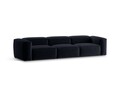 Canapea 4 locuri, Bergamo, Cosmopolitan Design, 364x108x70 cm, tesatura structurata, albastru navy