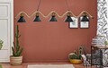 Lustra Rope, Mauro Ferretti, 130 x 20 x 80 cm, 5 x E27, 20W, fier/sfoara, maro/negru