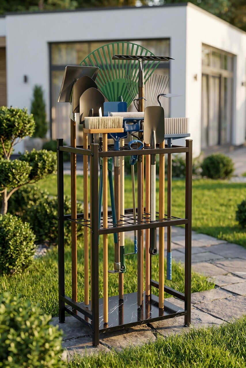 Organizator de unelte de grădină, Hanah Home, Dh Garden, 44x75x34 cm, Negru