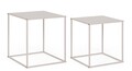 Set 2 masute de cafea Alrik, Bizzotto, 34x34x37 cm/38x38x41 cm, otel, bej