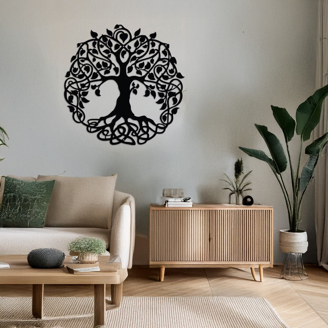 Decoratiune de perete, DCV-1037-MT, Dimensiune: 50 x 50 cm, Negru — imaginea 3