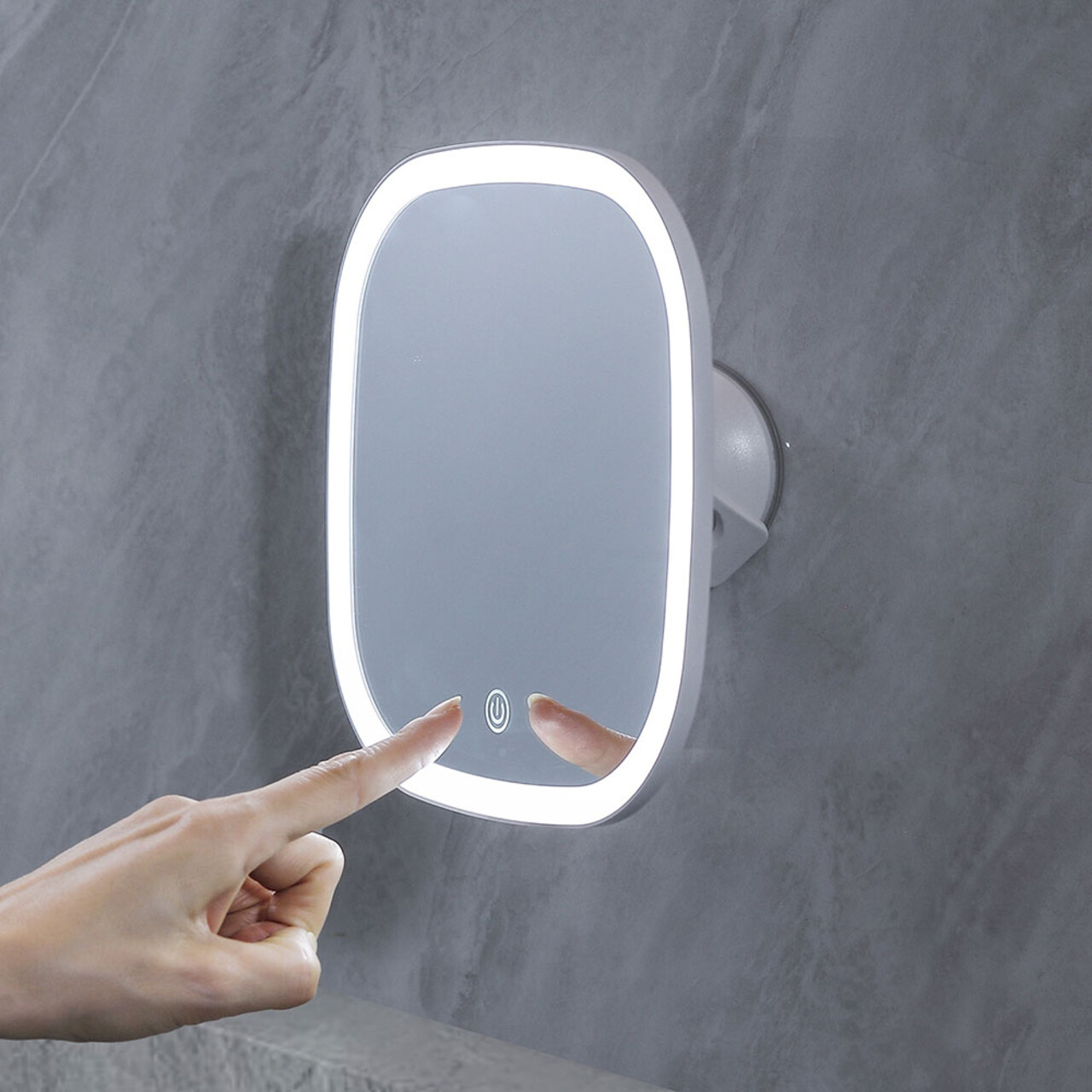 Oglinda cosmetica cu LED-uri, Luigi Ferrero, FR-805M Square, 20x20 cm, rotire 360 grade, 2000mAh - view 11