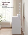 Masa de toaleta cu  oglinda cu LED-uri ajustabile / masuta dressing, Vasagle, 100x40x145 cm, PAL, alb