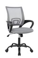 Scaun de birou Jerez, Bizzotto, 54x49x92.5 cm, otel/mesh din poliester, gri