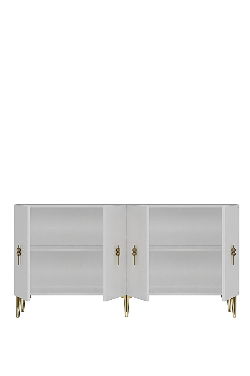 Consola, Hanah Home, Salkım 150, 125x75x32 cm, Alb/Auriu — imaginea 8