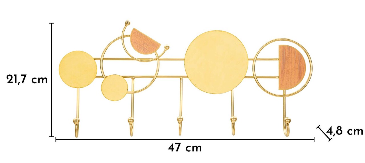 Cuier de perete, Mauro Ferretti, Wednesday, 47x4.8x21.7 cm, metal, multicolor - imagine 6