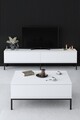 Masuta de cafea, Bexley, Lord, 90x40x60 cm, PAL, Alb/Negru