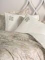 Lenjerie de pat dubla, Beatrix - Beige, Cotton Box, Bumbac Satinat