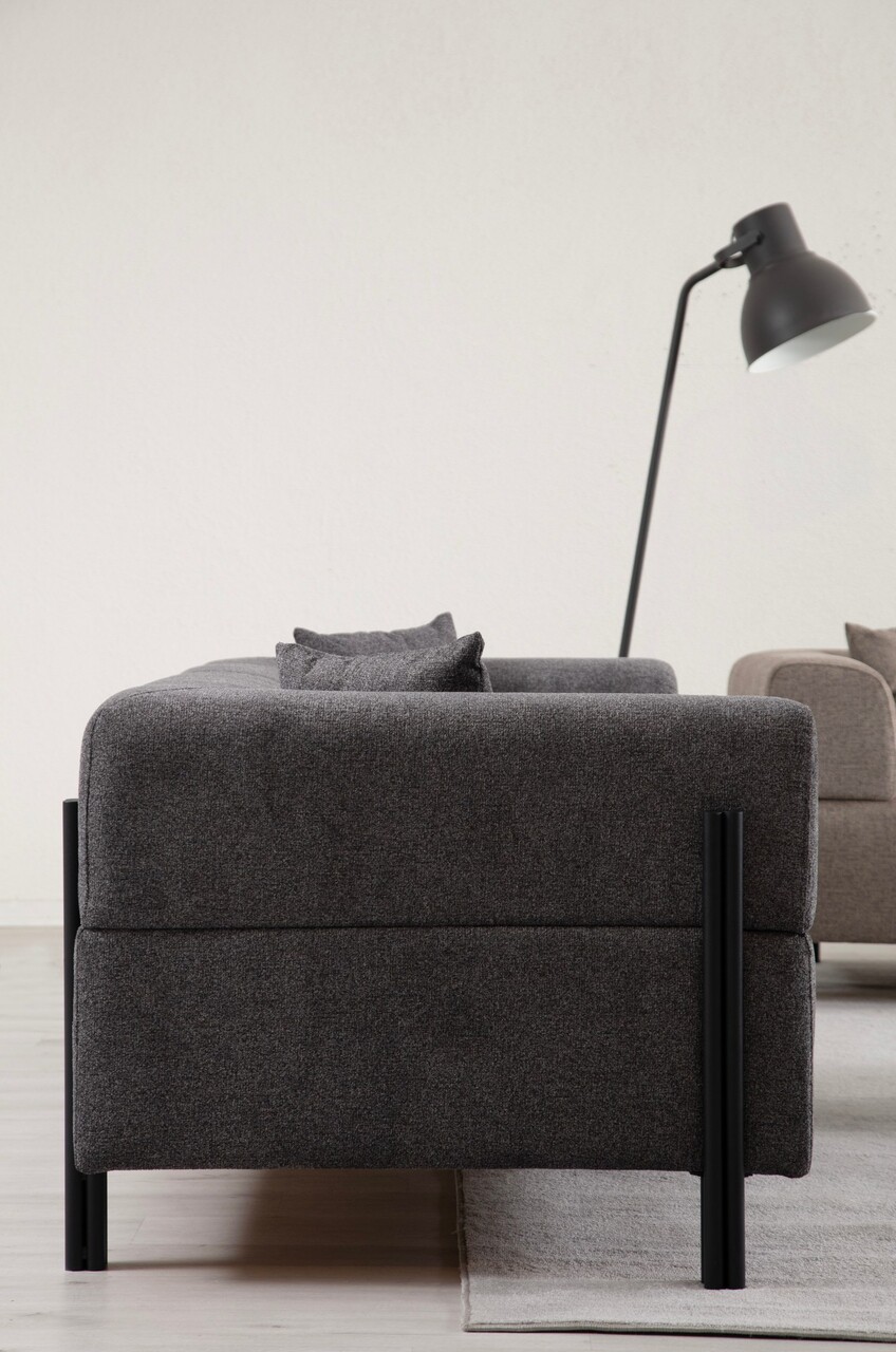 Canapea 3 locuri, Atelier del Sofa, 560ARE2366, Antracit - imagine 5