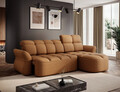 Coltar extensibil dreapta 3 locuri ELTAP, Beneth, 301x185x115 cm, lemn/poliester, mustar
