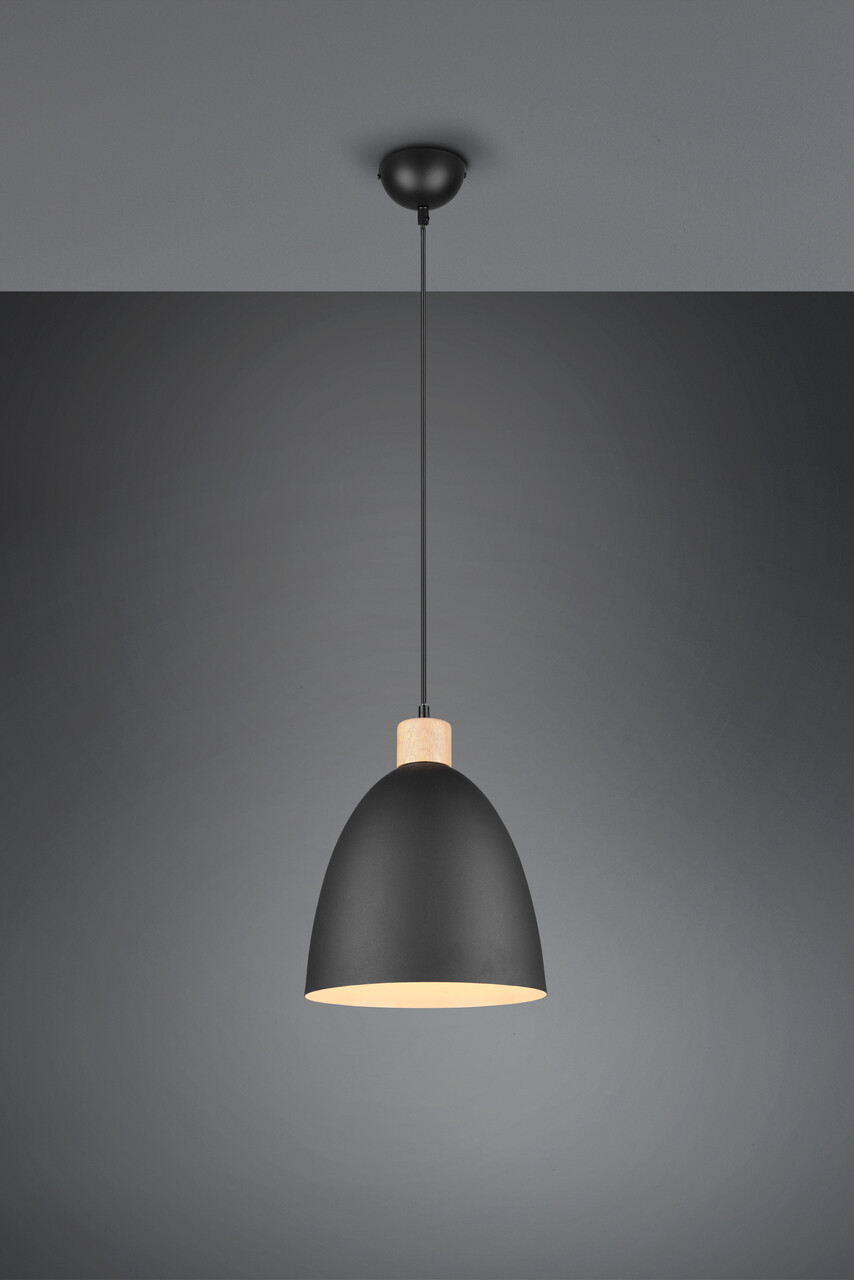 Lustra Jagger, RL, 25x150 cm, 40W, 1x E27, metal, negru mat - view 2