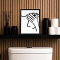 Tablou decorativ, Peekaboo, Dimensiune: 20 x 25 cm, Alb/Negru