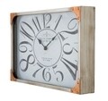 Ceas de perete Copper, Mauro Ferretti, 50 x 30 cm, fier/sticla, gri/cupru