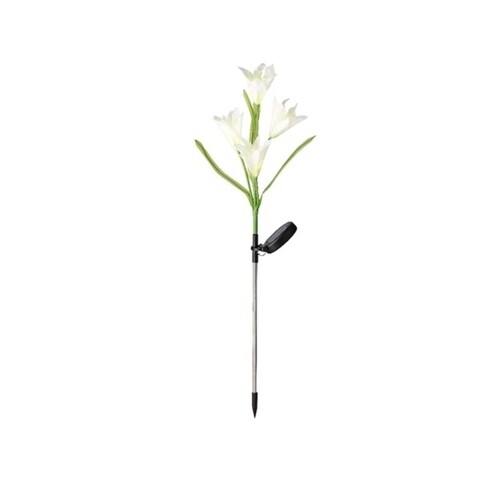 Poza Lampa de gradina Flower, Lumineo, 10x65 cm, 4 led-uri, alb