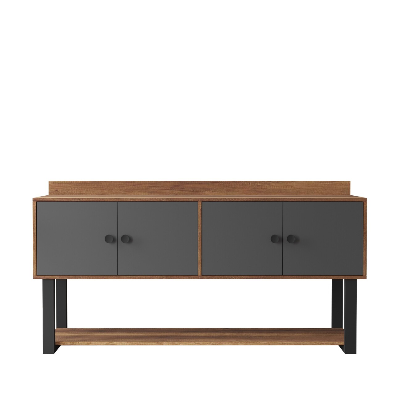 Consola, Hanah Home, Mn04-Ba, 180x93.2x85 cm, Nuc / Antracit - imagine 9