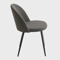 Scaun Ampla, Homla, 56x47x78 cm, metal/poliester, gri inchis