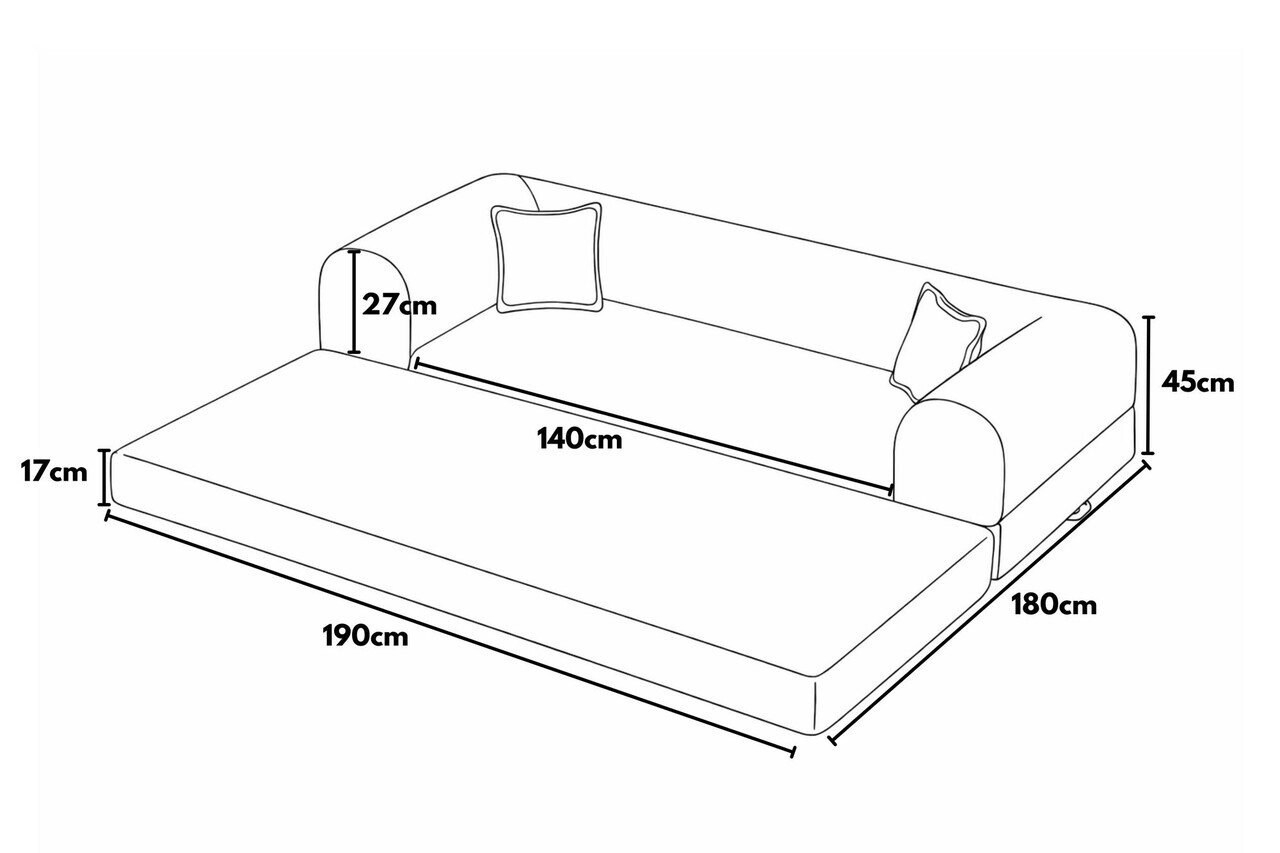 Canapea extensibila 3 locuri, Atelier del Sofa, 118FVL1307, Tesatura plus reiata, Verde - view 10