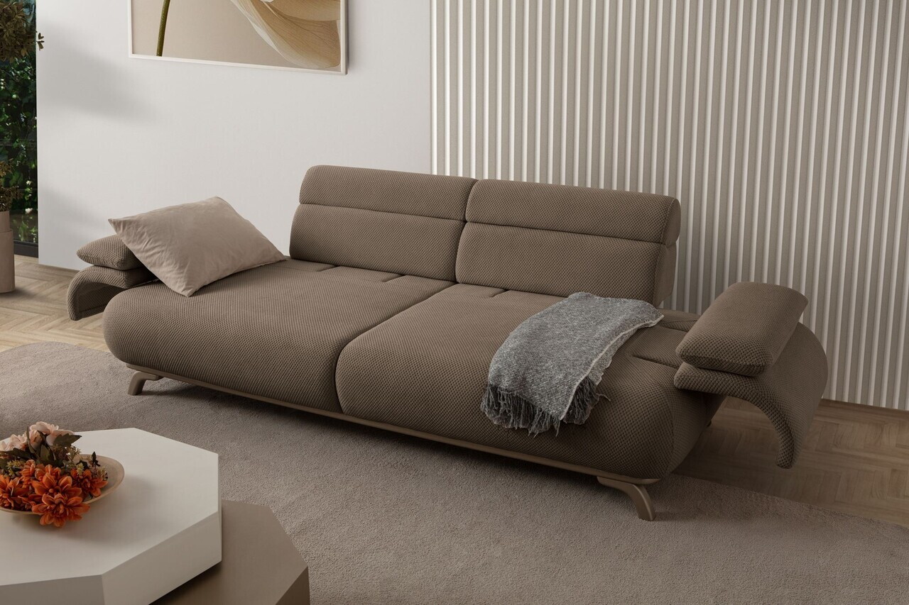 Canapea 3 locuri, Atelier del Sofa, 752EST1143, Lemn de carpen/PAL melaminat, Pământ - view 2
