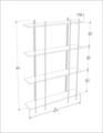 Corp biblioteca, Zena Home, Moss, 160x180x29.6 cm, PAL, Verde/Negru