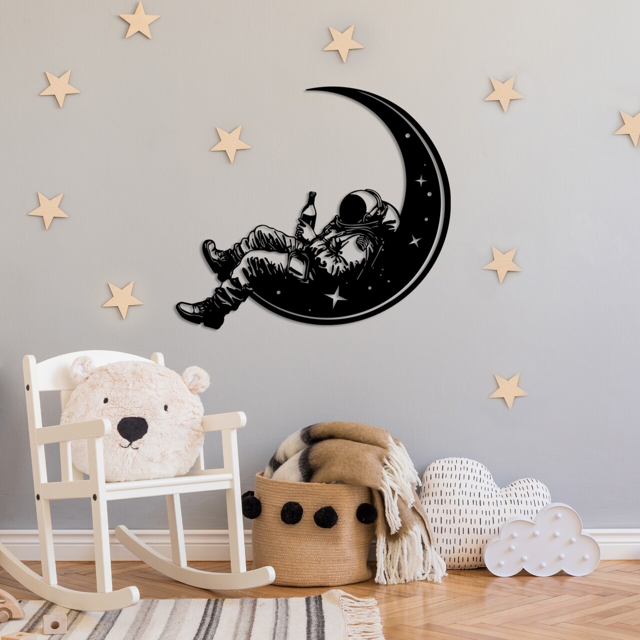 Decoratiune de perete, Space Boozer, Dimensiuni: 62 x 71 cm, Negru - view 2