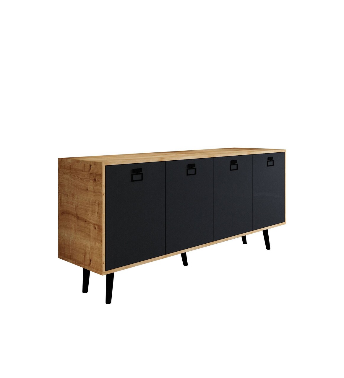 Consola, Hanah Home, Mirza Modern 180, 180x80x45 cm, PAL, Stejar safir / Antracit - view 5