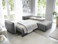 Coltar extensibil dreapta 4 locuri ELTAP, RT-04NU, Campo, 265x196x88 cm, lemn/poliester, gri inchis