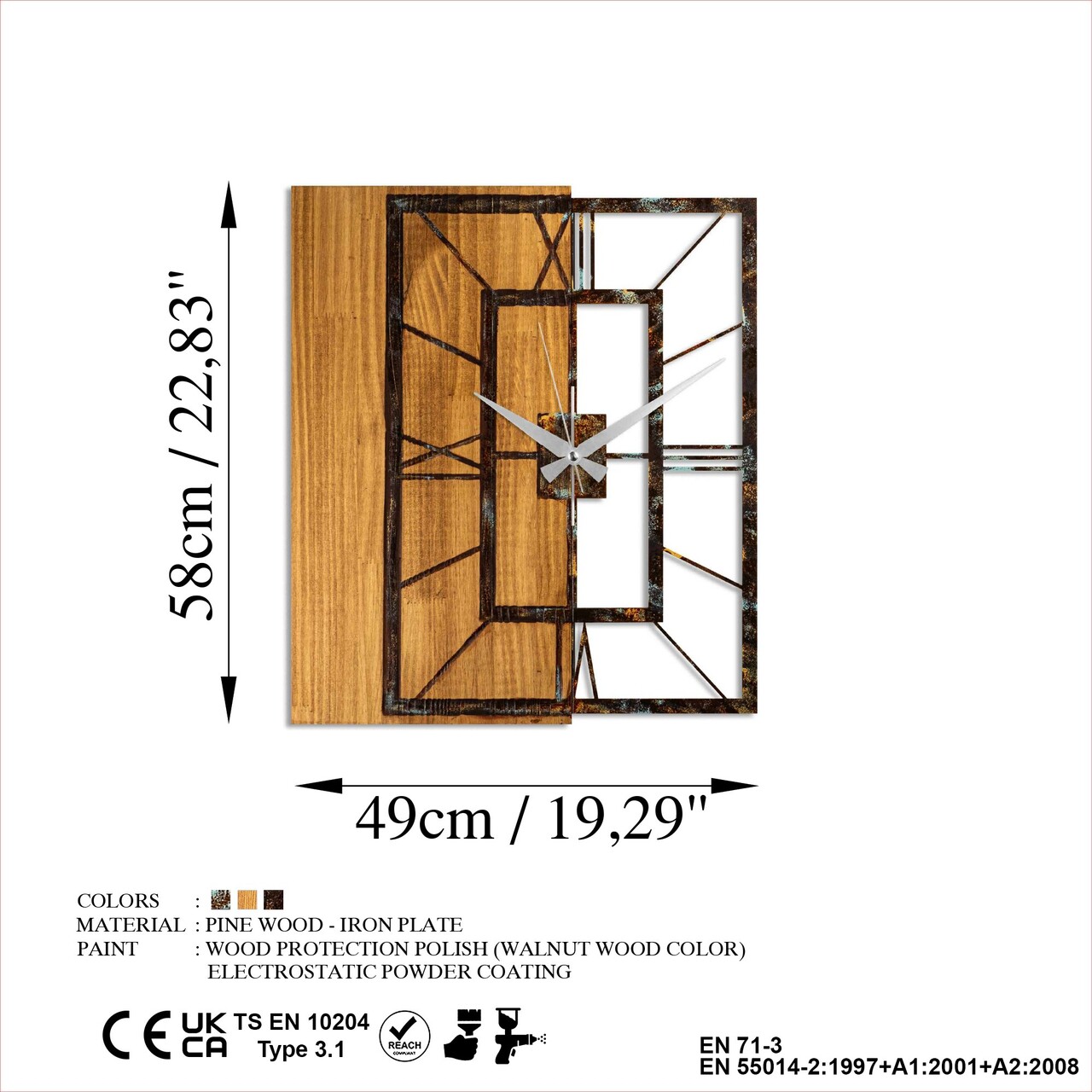 Decoratiune de perete, Willow, Dimensiune: 58 x 80 cm, Nuc / Maro - view 9
