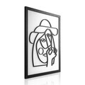 Tablou decorativ, Madame & Monsieur, Dimensiune: 20 x 25 cm, Alb/Negru