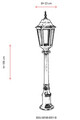 Lampadar de exterior, Avonni, 685AVN1263, Plastic ABS, Alb/Negru