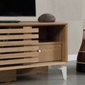 Comoda TV, Comforty, Lulu, 125 x 50 x 41 cm, pal melaminat, stejar