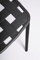 Scaun pentru gradina Clover, Bizzotto, 52x40x80 cm, otel tratat pentru exterior, negru