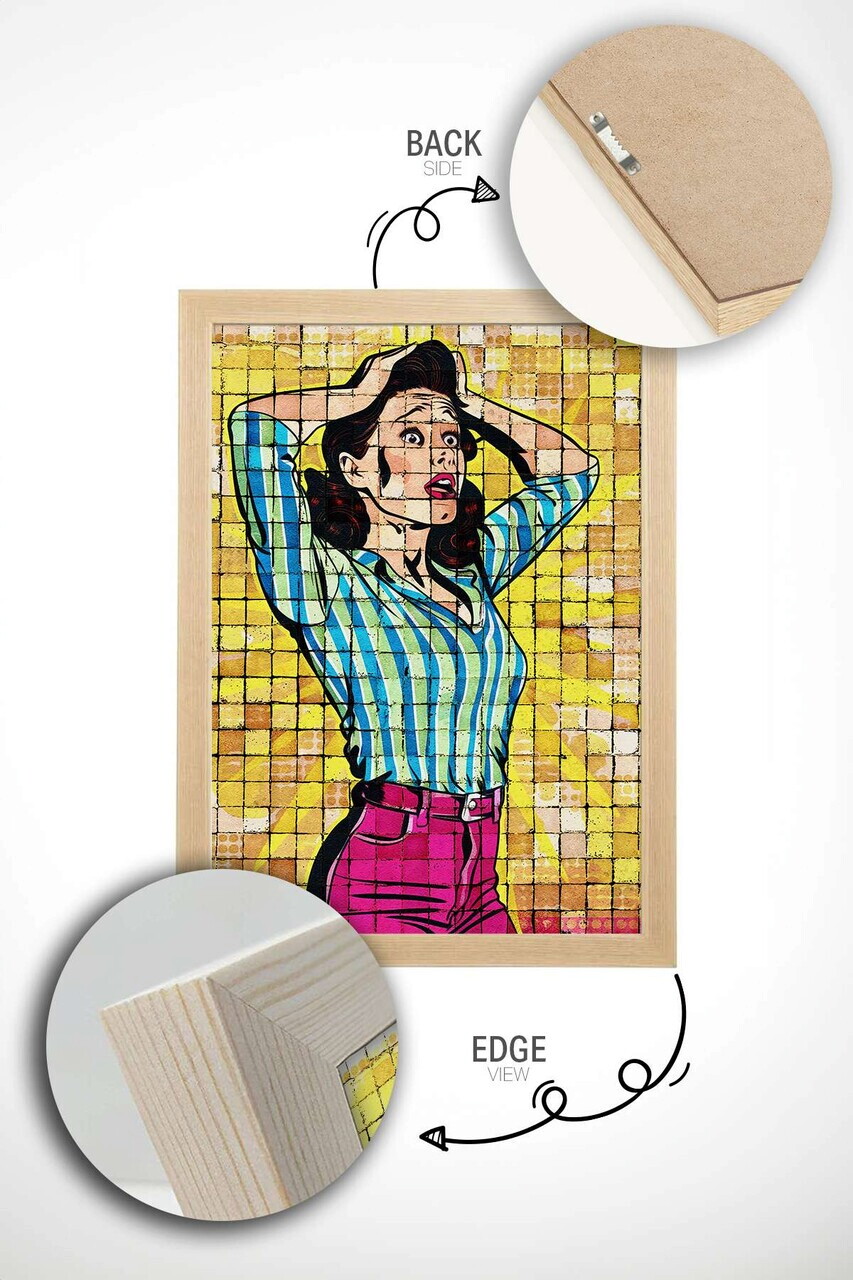 Tablou decorativ, Popmosaıc14, Lemn masiv, MDF, Multicolor - view 3