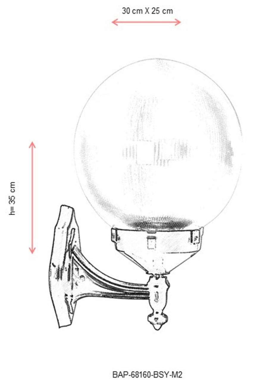 Lampa de exterior, Avonni, 685AVN1145, Plastic ABS, Negru