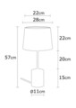 Lampa de masa, Noor, 525NOR2143, Metal, Argintiu