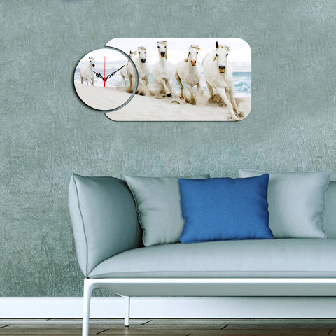 Set ceas si tablou decorativ, yms-48, mdf , dimensiune: 68 x 32 cm, multicolor