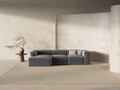 Coltar stanga 3 locuri, Bergamo, Cosmopolitan Design, 304x152x70 cm, tesatura structurata, grafit