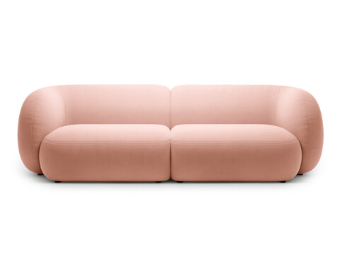 Canapea modulara 4 locuri, Kate, Micadoni, 243x99x76 cm, catifea, roz
