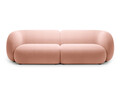 Canapea modulara 4 locuri, Kate, Micadoni, 243x99x76 cm, catifea, roz