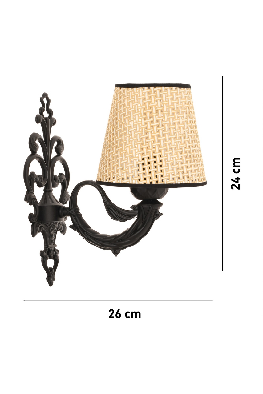 Aplica de perete, Opviq, 390FLH2364, Natural/Negru - view 4