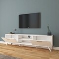 Comoda TV, Rani, A9 - 220, 180 x 48.6 x 35 cm, pal melaminat, alb