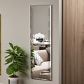 Oglinda decorativa, Siam, Buhem, 40x120x2.2 cm, MDF , Alb