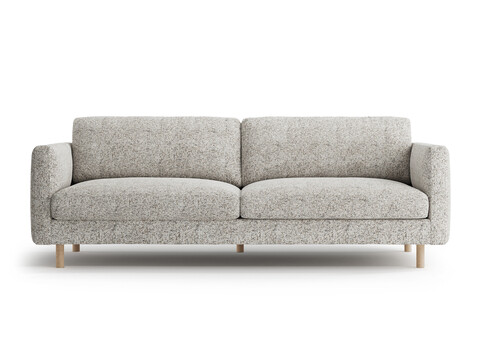Canapea 4 locuri, Eden, Micadoni, 209x92x90 cm, tesatura structurata, bej melange