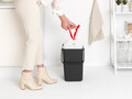 Cos de gunoi, Brabantia, Sort&Go, 25 L, 34x26.5x40 cm, polipropilena, gri