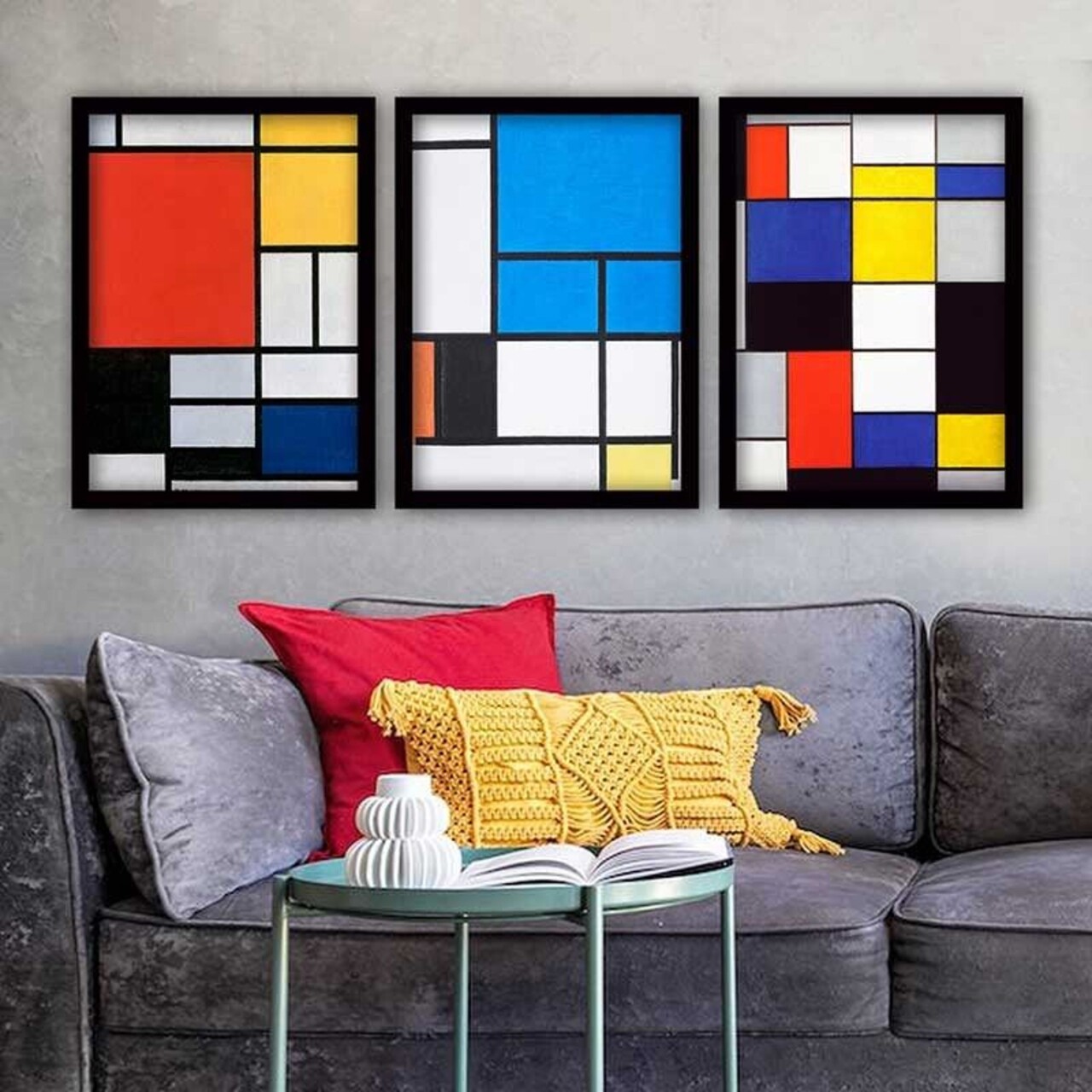 Set 3 tablouri decorative 3SC_UN3219929_3545 Polistiren Multicolor