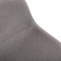 Scaun de bar Karola, Versa, 43 x 47.5 x 99 cm, metal/textil, gri deschis