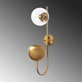 Aplica de perete, Fulgor, 942FLG2160, Metal, Auriu