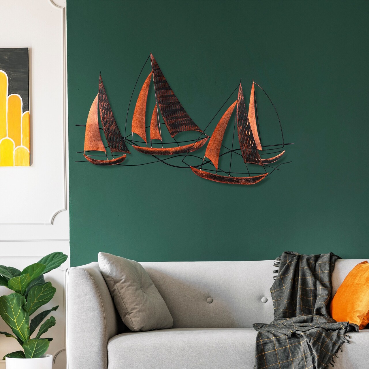 Decoratiune de perete, Barbaros 3, Dimensiuni: 125 x 74 x 4 cm, Multicolor - view 4