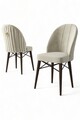 Set de scaune, Charlotte, Ritim, Metal, Crem/Maro